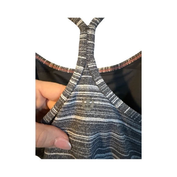 Lululemon Athletica Gray and White Stripped Fitted Tank Top Size 4 - Picture 9 of 11